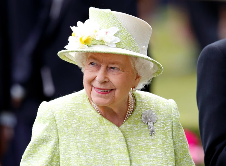 The queen is pictured at Royal Ascot at the Ascot Racecourse on June 22, 2019, in Ascot, England.
