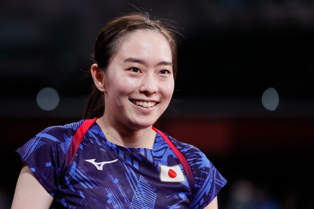 東京オリンピック卓球女子シングルス3回戦に登場した石川佳純選手（2021年7月26日撮影）