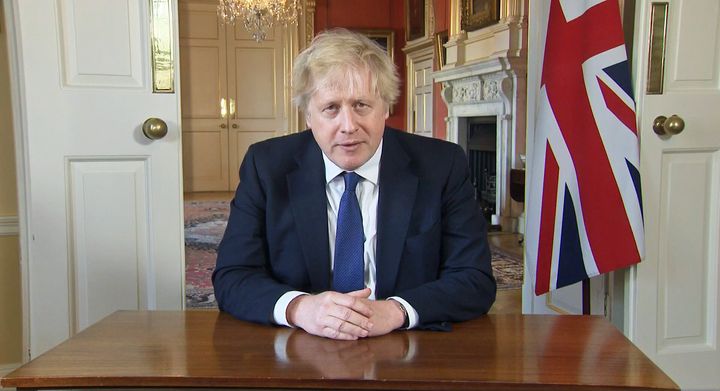 Prime Minister Boris Johnson addressed the nation from Downing Street.