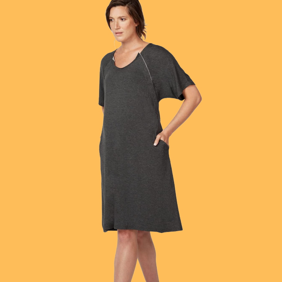 Delivery and Nursing Gown | Easy-Snap, Tagless, Skin-to-Skin Access and  Full Coverage in The Back