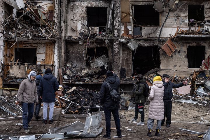 Κατεστραμμένο κτίριο στο Κίεβο