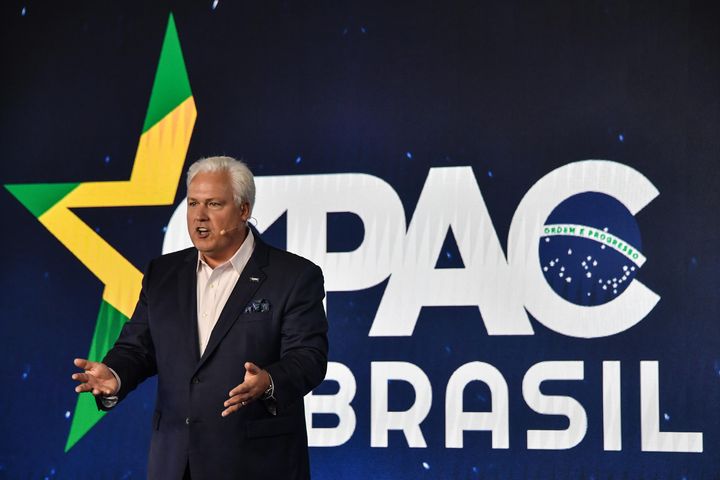 Matt Schlapp, chairman of the American Conservative Union, speaks during the Conservative Political Action Conference in São Paulo, Brazil, on Oct. 11, 2019. 