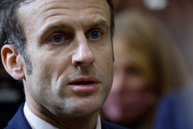 Emmanuel Macron au Salon de l'agriculture, porte de Versailles à Paris, le samedi 26 février...