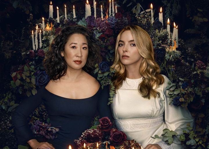 Sandra Oh and Jodie Comer as Eve and Villanelle in Killing Eve