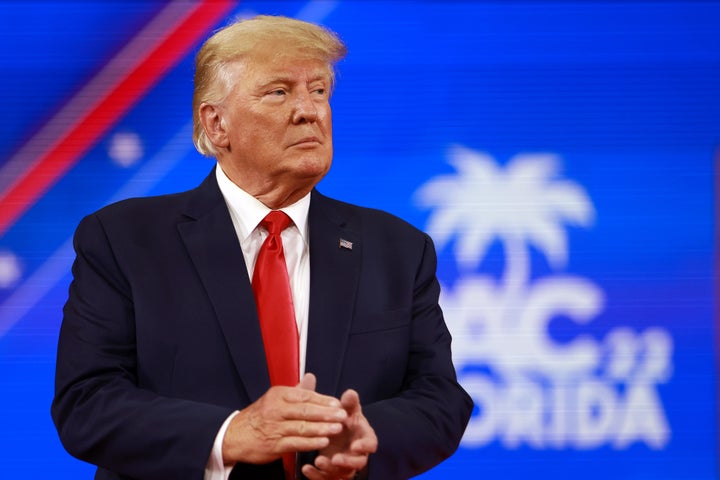 Former President Donald Trump speaks during the Conservative Political Action Conference at the Rosen Shingle Creek on Feb. 26 in Orlando, Florida.