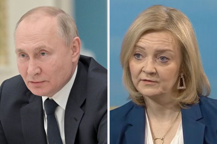 President Putin and Foreign Secretary Liz Truss