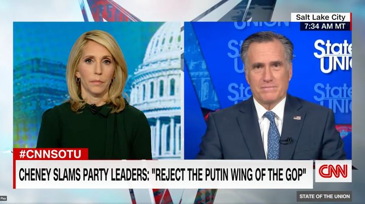 Sen. Mitt Romney on Sunday denounced fellow Republicans who spoke at a white nationalist conference in Florida and those who have glorified Russian President Vladimir Putin.