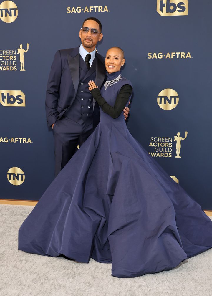 Will Smith y Jada Pinkett Smith asisten a la 28ª Entrega Anual de los Premios del Sindicato de Actores de la Pantalla el 27 de febrero en Santa Mónica, California.