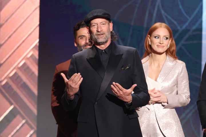 Troy Kotsur accepts the SAG Award for Outstanding Performance by a Male Actor in a Supporting Role for "CODA."