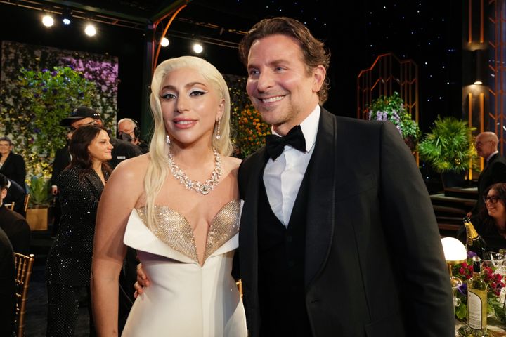 Lady Gaga and Bradley Cooper attend the 28th Screen Actors Guild Awards.