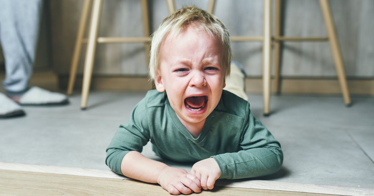 child throwing tantrum in school