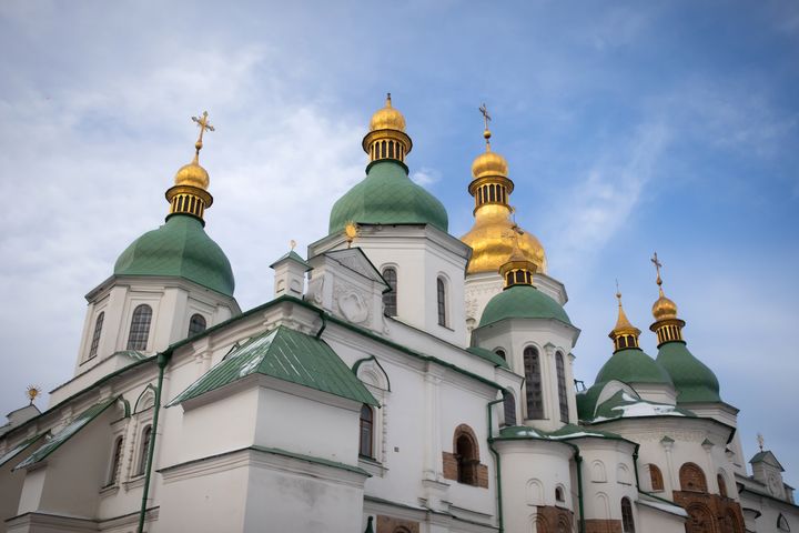 Άποψη του Καθεδρικού Ναού της Αγίας Σοφίας στο Κίεβο. 
