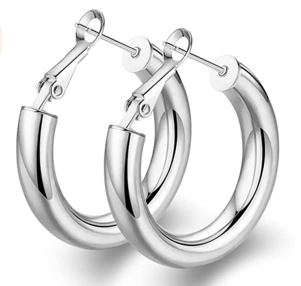 Buy Hoop Silver Earrings Silver Hoops Silver Gifts 2mm X 25mm Online in  India  Etsy