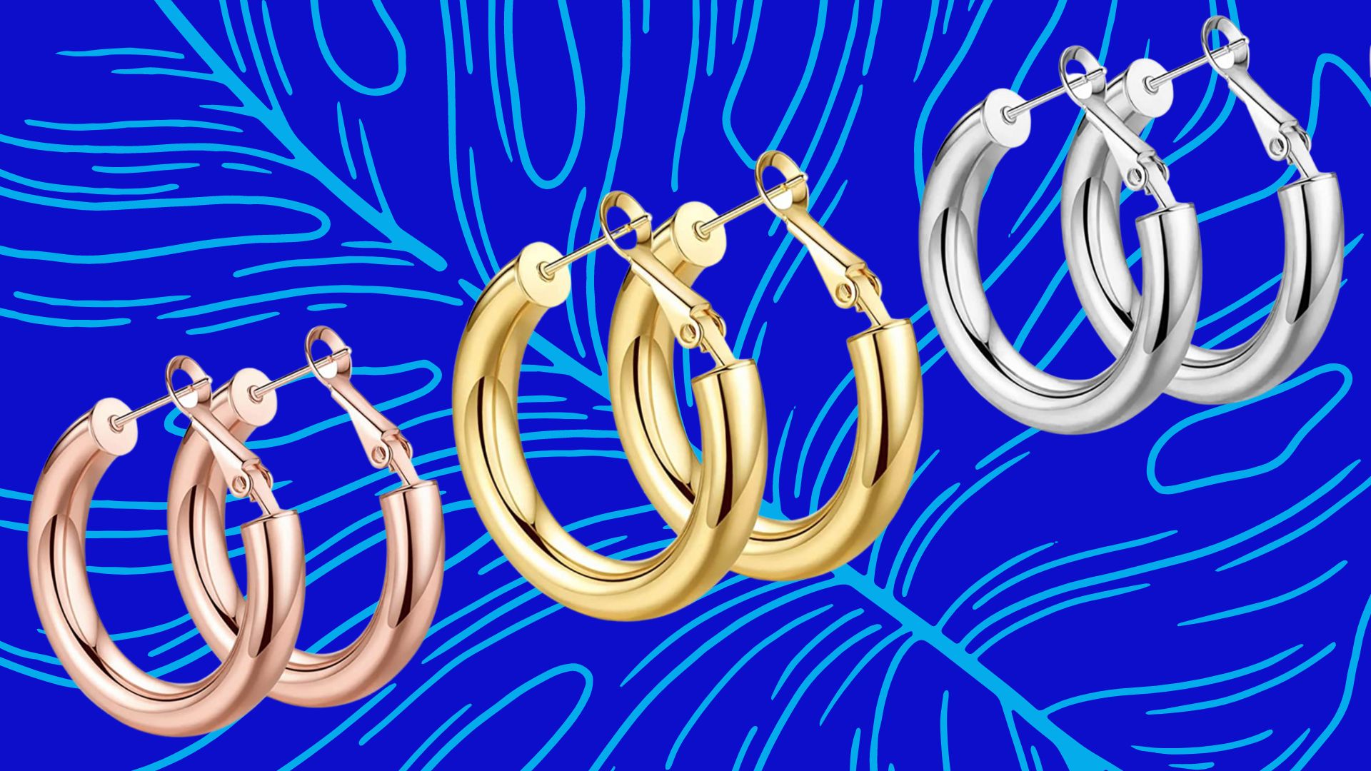 Buy 13MM Small Hoop Earrings for Men Women Huggie Earrings CZ Inlaid 24K  Gold Plated 14K gold hoop at Amazonin
