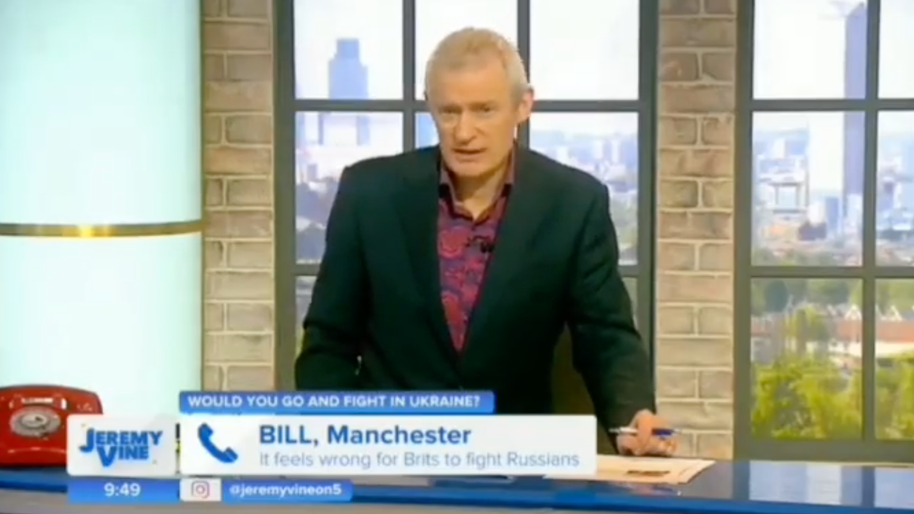 Jeremy Vine Faces Huge Backlash After Claiming Russian Soldiers 'Probably Deserve To Die' - Vimarsana News
