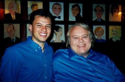 The author and Anderson at Sardi’s in New York City in October 2002.