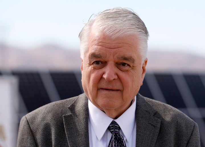 Nevada Gov. Steve Sisolak was accosted by a man while with his family inside of a Las Vegas restaurant on Sunday.