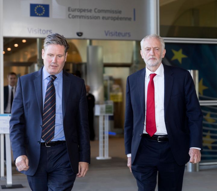 Starmer and Corbyn pictured in 2018.