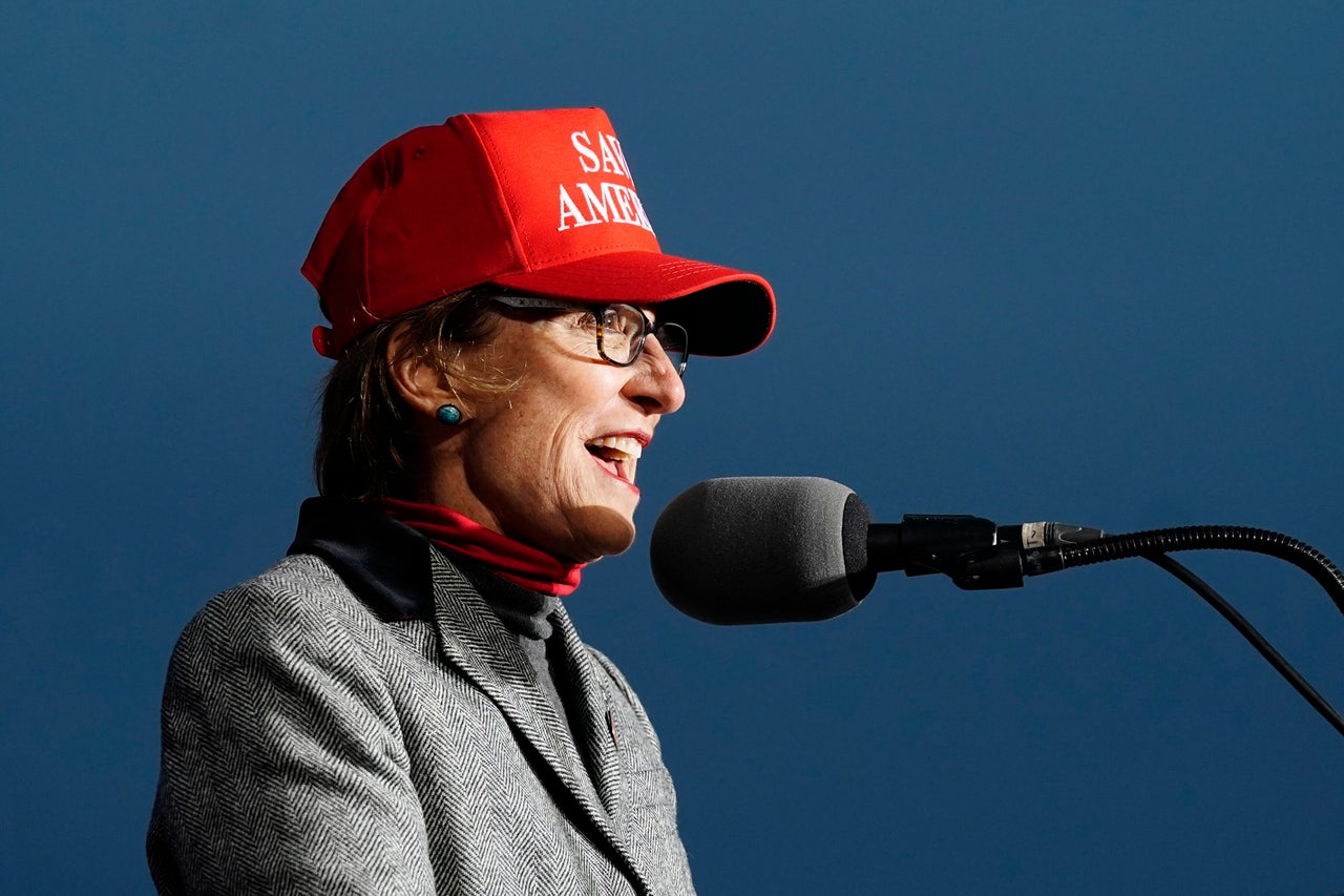 Arizona state Sen. Wendy Rogers spoke at AFPAC and called for violence. She was censured by her state legislature colleagues on Wednesday. 