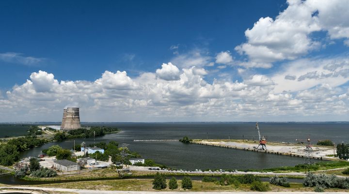 ウクライナにある欧州最大の原発「ザポリージャ原発」（2019年7月撮影）