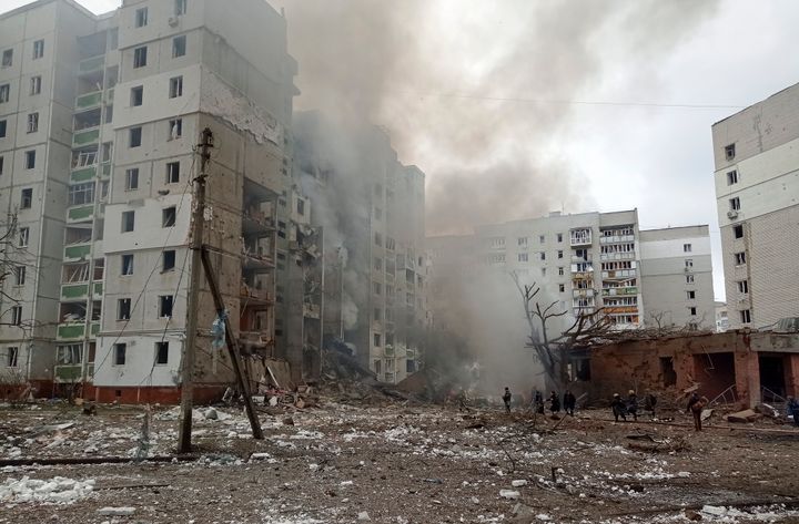 Russian forces have escalated their attacks on crowded cities in what Ukraine's leader called a blatant campaign of terror. 