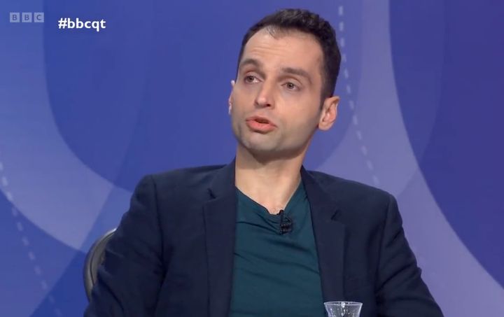 Konstantin Kisin during his appearance on Question Time