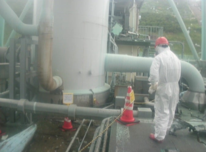 Exhaust tower of Units 1 and 2 (Photo: TEPCO).