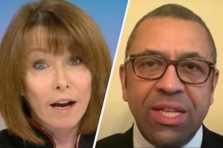 Kay Burley clashed with Europe minister James Cleverly on Monday