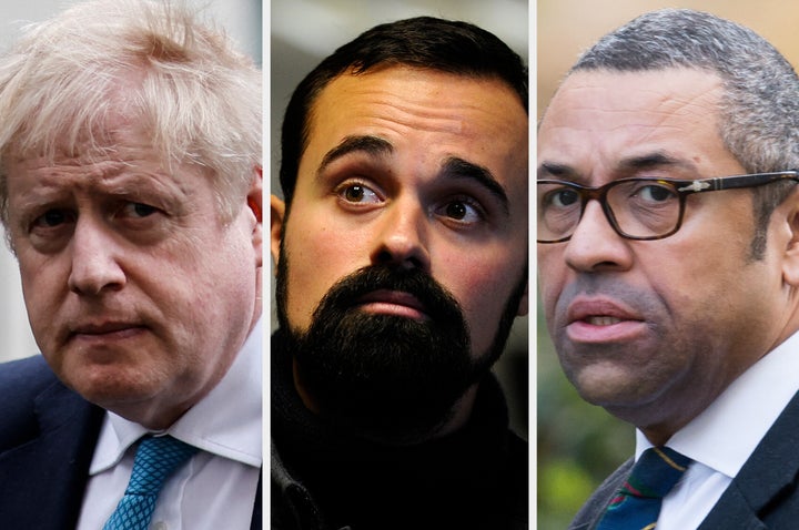 Boris Johnson, Evgeny Lebedev and James Cleverly