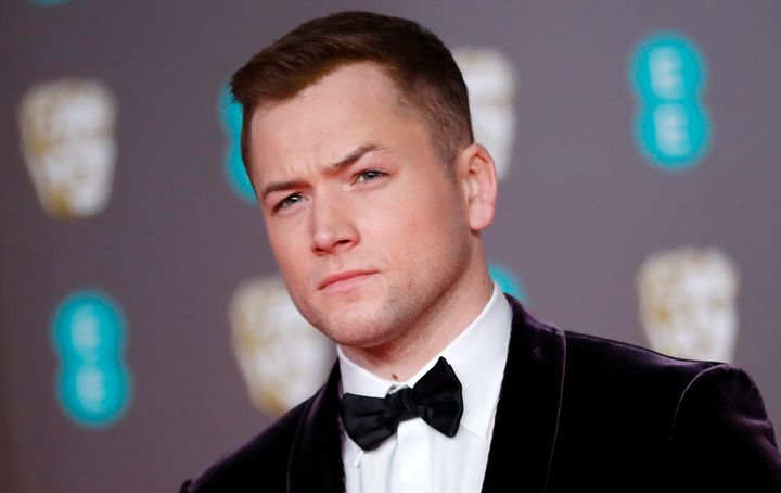 Taron Egerton, pictured at the 2020 BAFTAs, said he was "completely fine" after the scary incident.