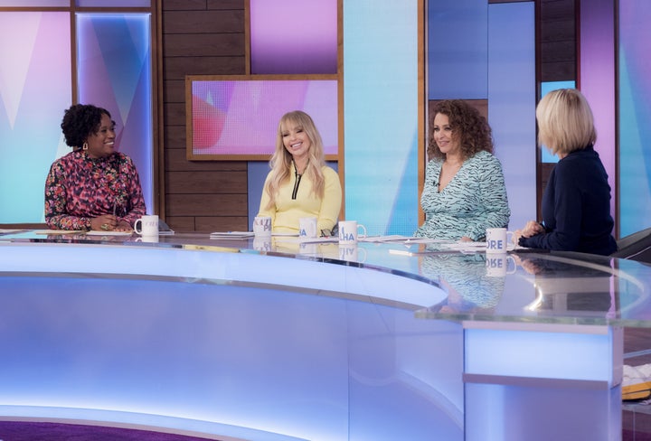 Charlene White, Katie Piper, Nadia Sawalha and Jane Moore in the Loose Women studio