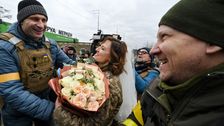 Watch Ukrainian Soldiers Wed Amid Russian Invasion