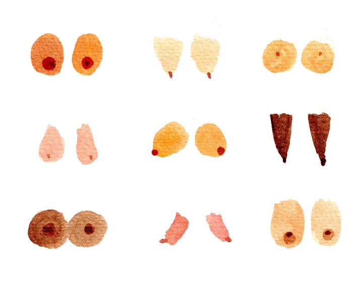 llustración con diferentes tipos de pecho.