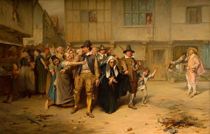 Pintura de John Pettie titulada 'Un arresto por brujería en tiempos antiguos', de 1886. 