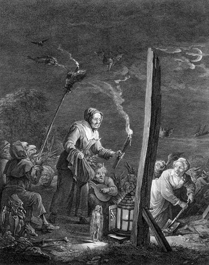 'El sabat de las brujas', un grabado de David Teniers el Joven, siglo XVII.
