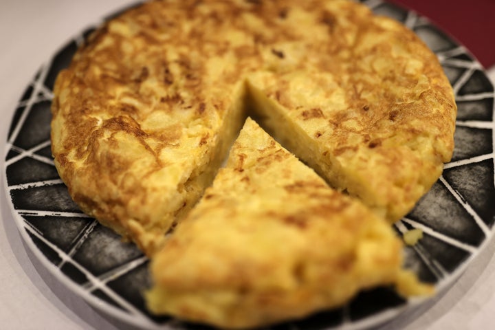 Tortilla de patatas de un restaurante de Madrid.