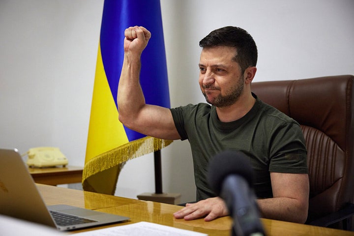 President of Ukraine Volodymyr Zelenskyy addresses the House of Commons of the UK.