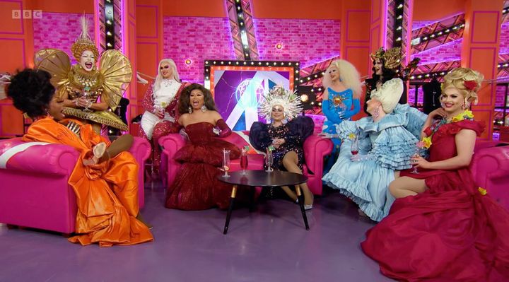 The cast of RuPaul's Drag Race UK vs. The World came together one last time during the finale