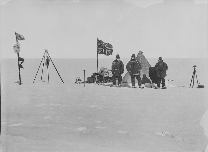 Ernest Shackleton's Christmas camp on the Antarctic Plateau (circa 1908)