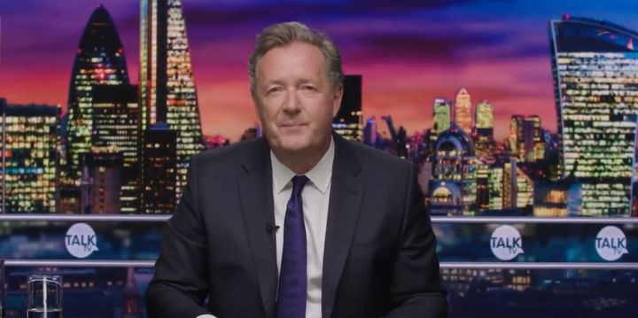 Piers on the set of his new show Piers Morgan Uncensored