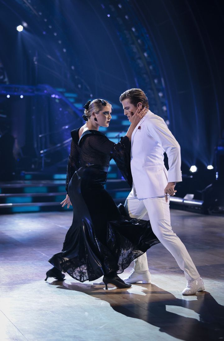 Nikita Kuzmin with his celebrity dance partner Tilly Ramsay