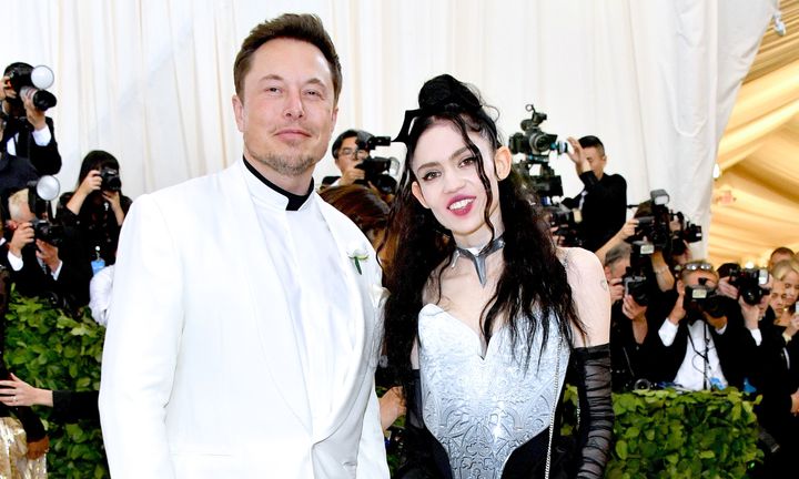 Elon Musk and Grimes at the Met Gala in 2018