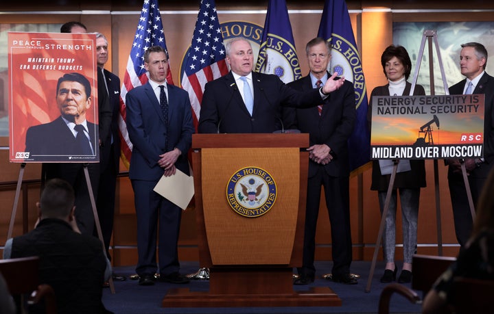 House Minority Whip Steve Scalise (R-La.) speaks at a House Republican news conference on energy policy at the U.S. Capitol on March 8.