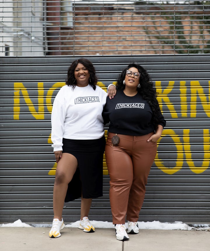 Katie Baker and Essie Golden, content creators and founders of Thick Laces, a sneaker collective for plus-size women in streetwear.