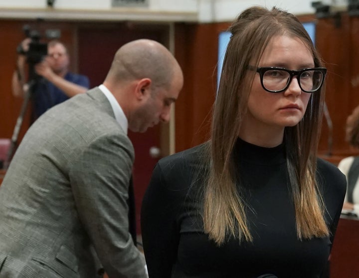 Anna Sorokin and her attorney Todd Spodek as she is led away after being sentenced in Manhattan Supreme Court May 9, 2019.