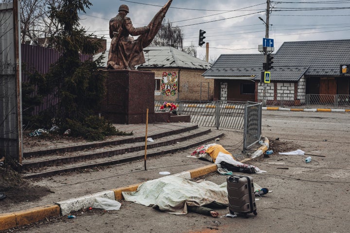 Serhiy Perebyinis’ family and other civilians were killed by a Russian strike on Sunday. 