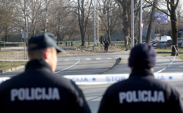 Police sealed off the area of the blast for investigation.