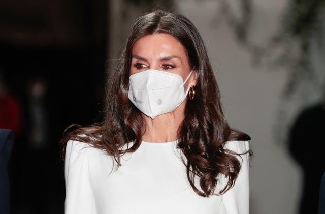 La reina Letizia este viernes en su visita a la Cibeles Madrid Fashion Week.