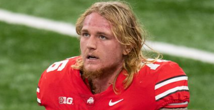 Harry Miller during the Big Ten championship game in December 2020.