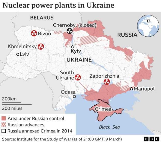 Οι πυρηνικοί σταθμοί στην Ουκρανία